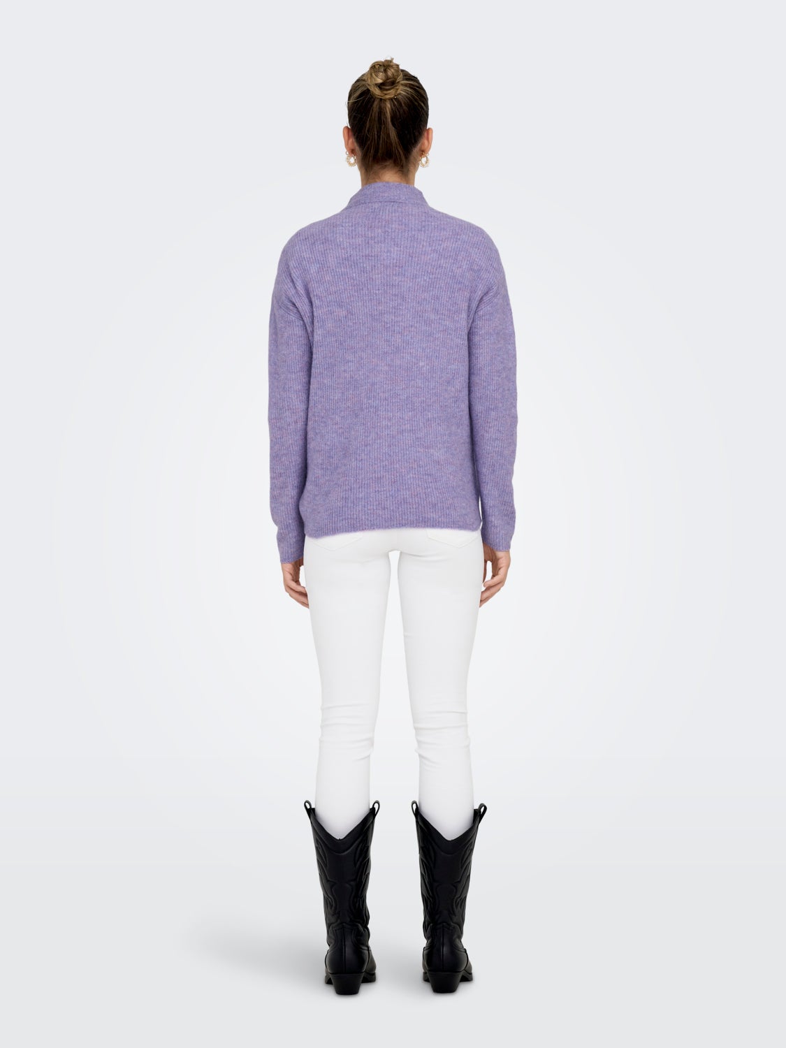 High neck knitted pullover