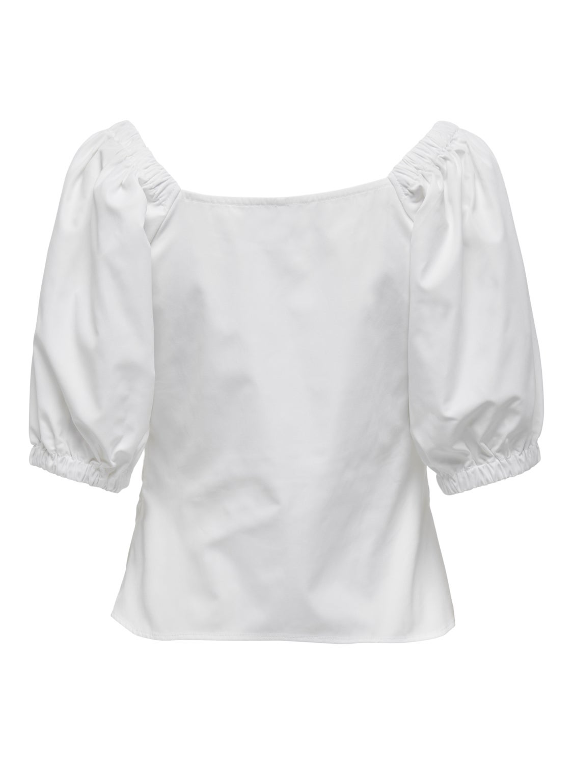 Ruching Top with Puff Sleeves