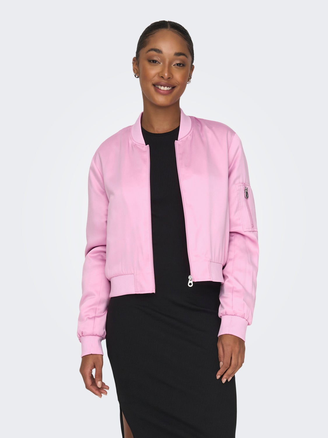 Cropped Bomber Jacket
