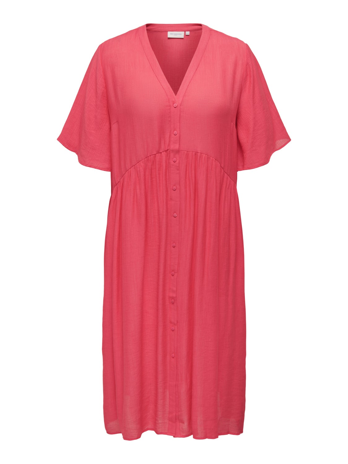 Curvy button midi dress