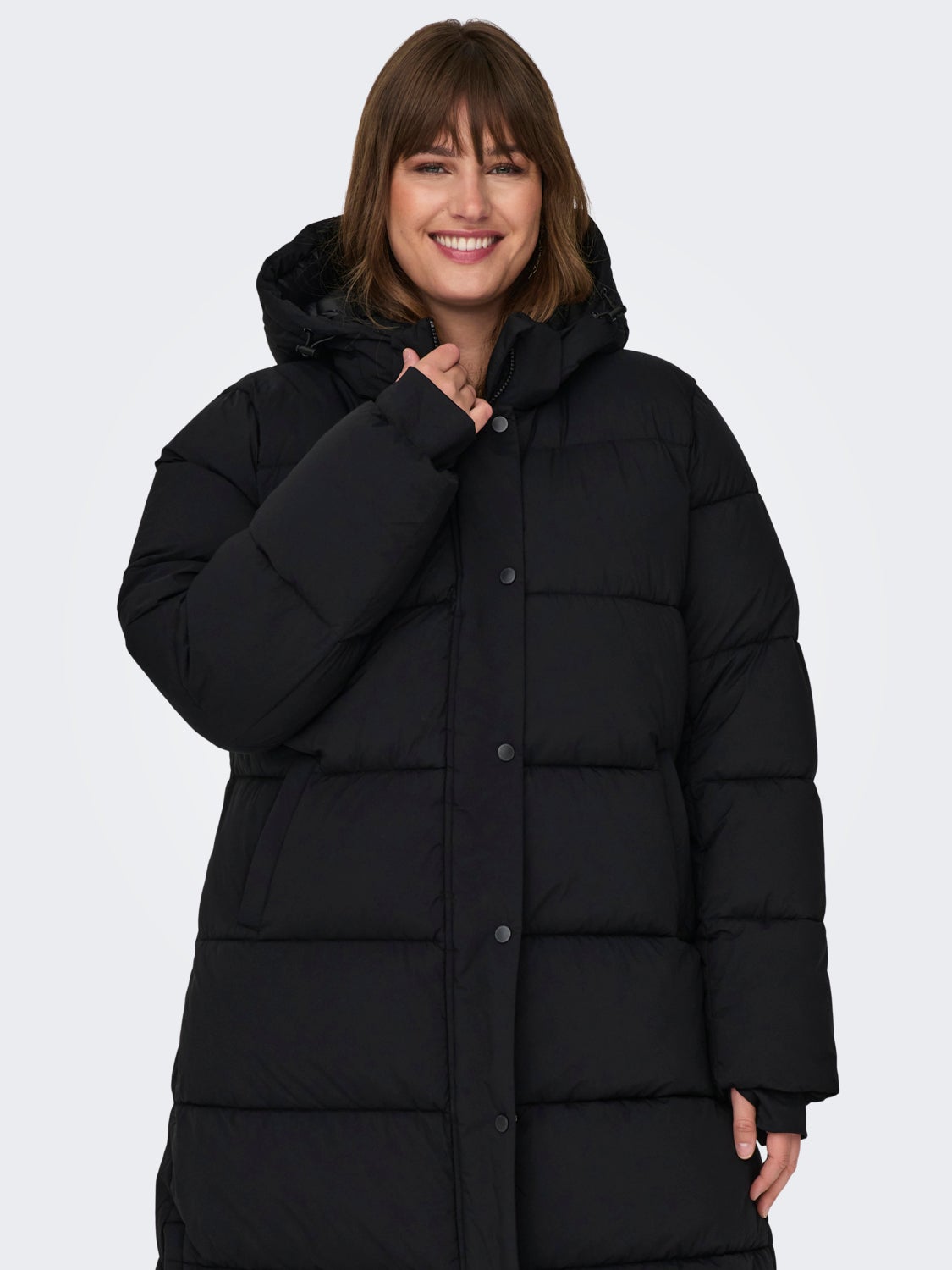 Curvy long puffer jacket