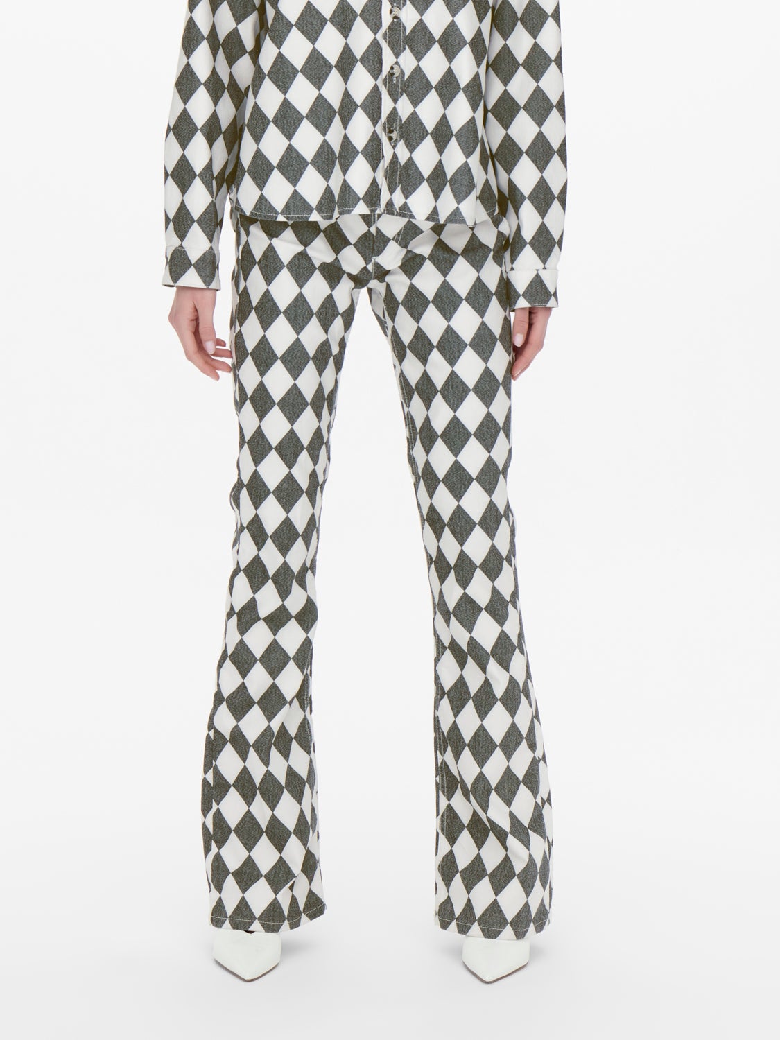 Patterned flared Trousers