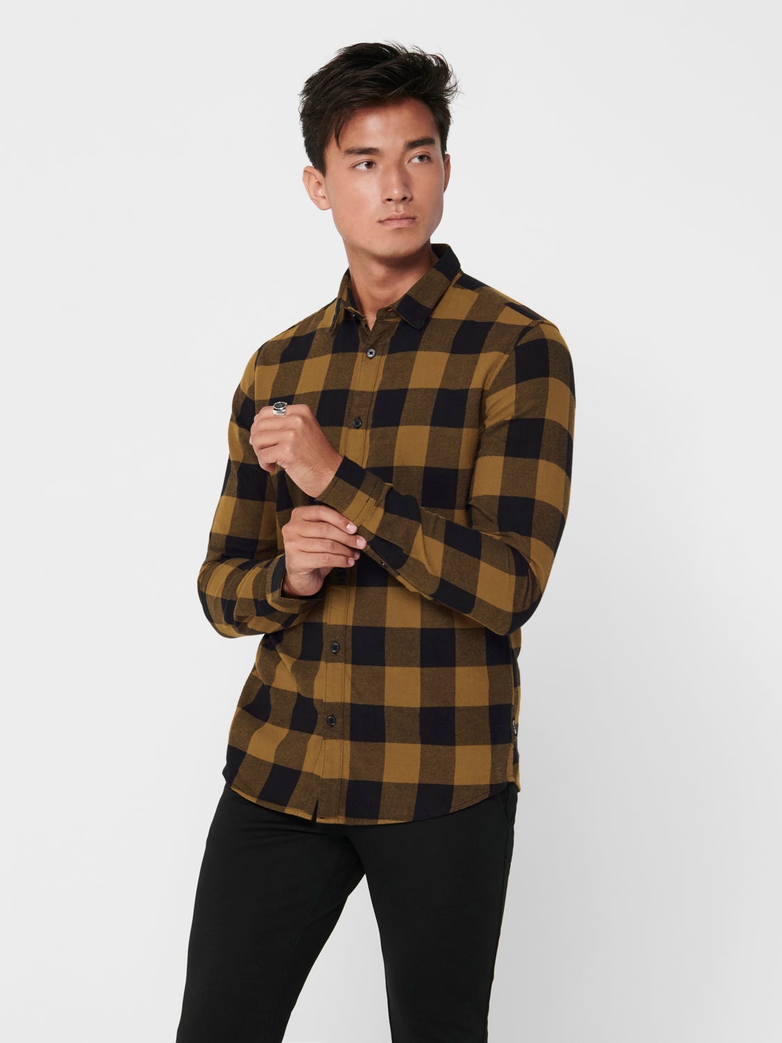 Slim fit checked shirt