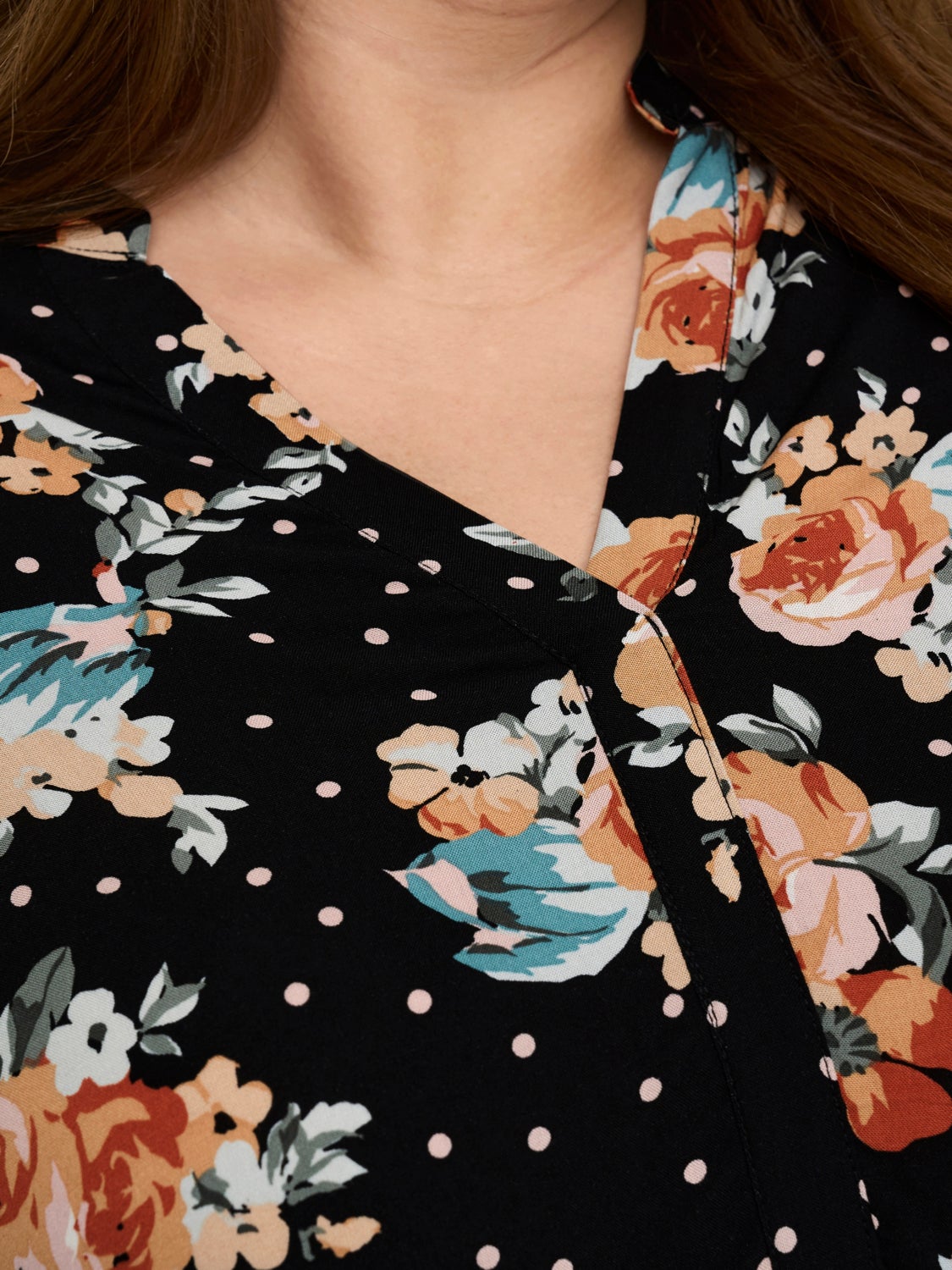 Curvy 3/4 Sleeve Tunic viscose Dress