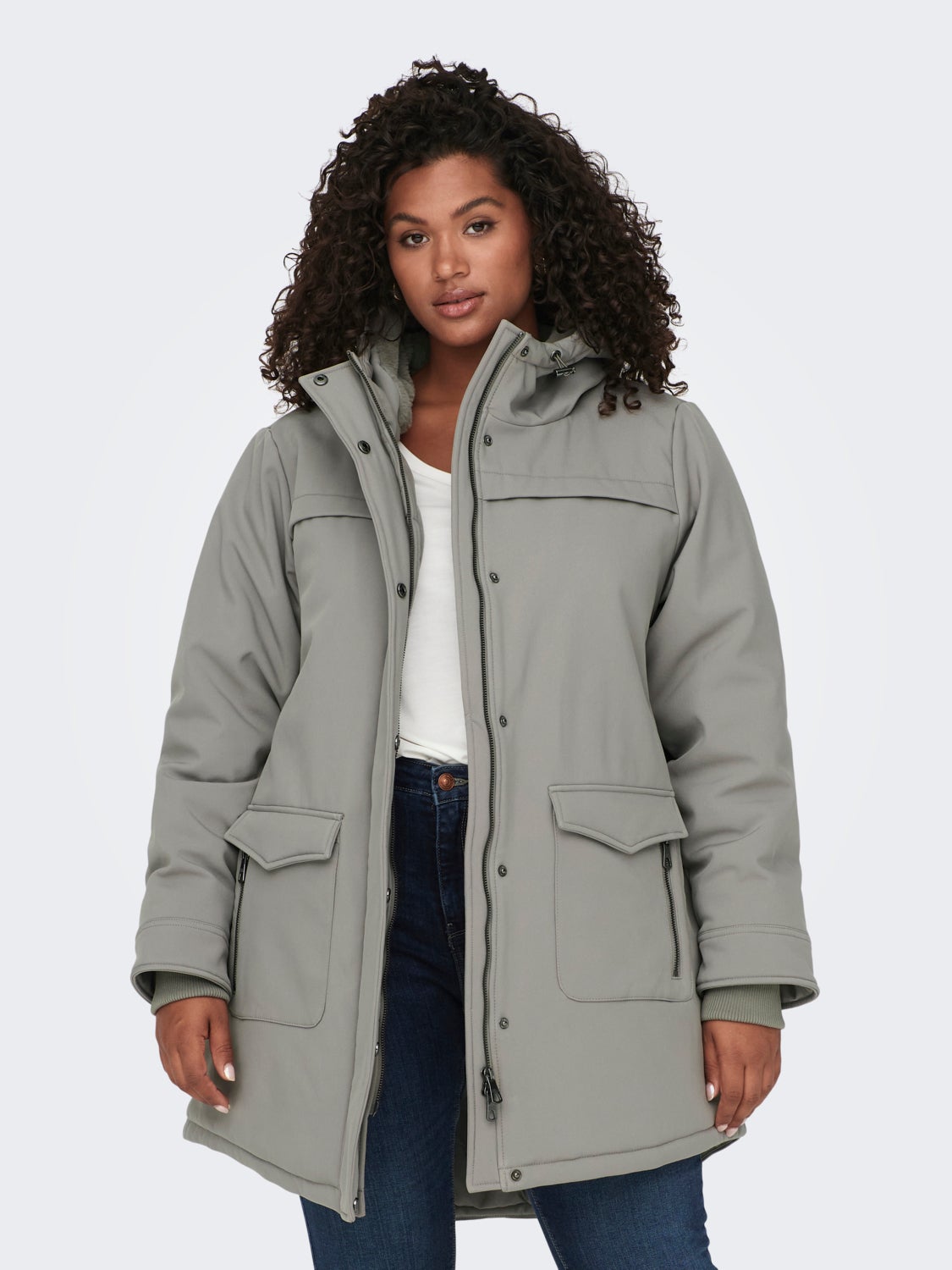 Curvy lined Parka