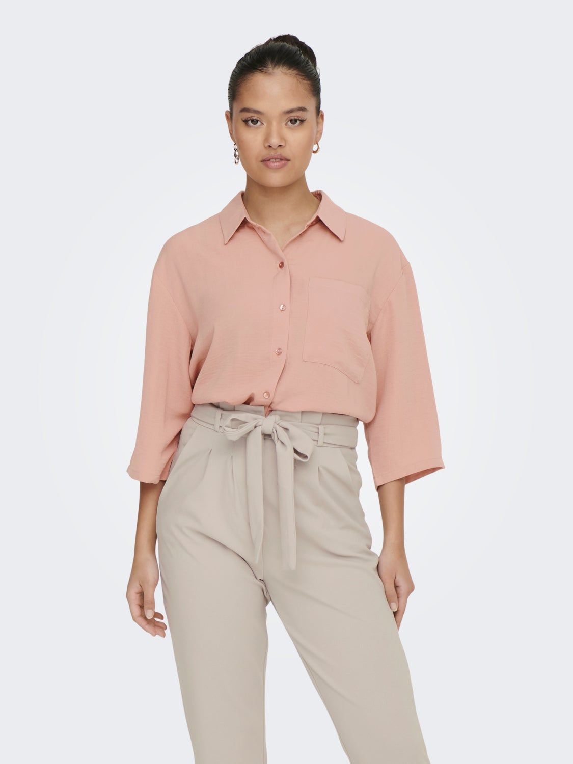 Loose Fit 3/4-Sleeves Shirt