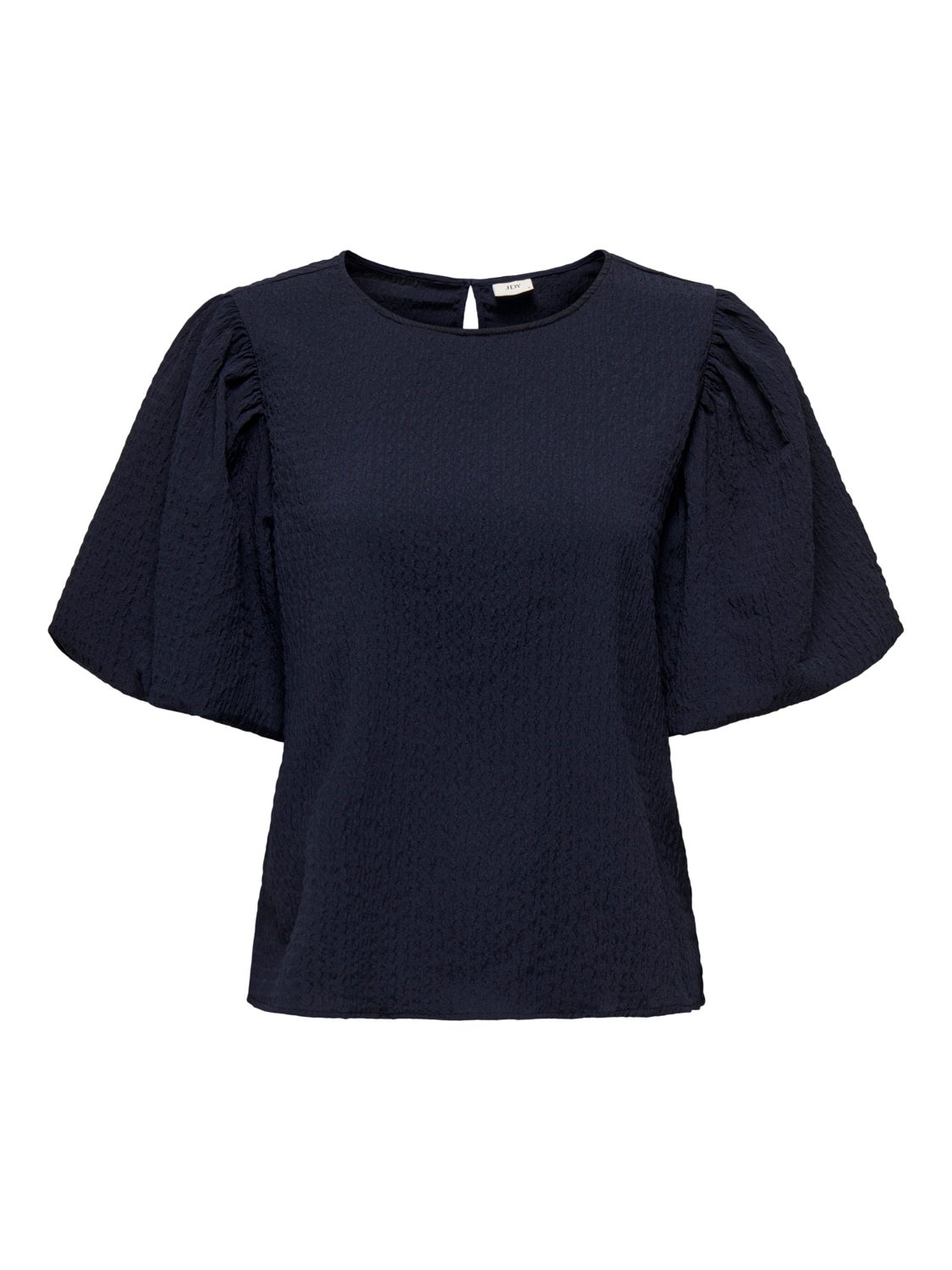 O-neck top with balloon sleeves