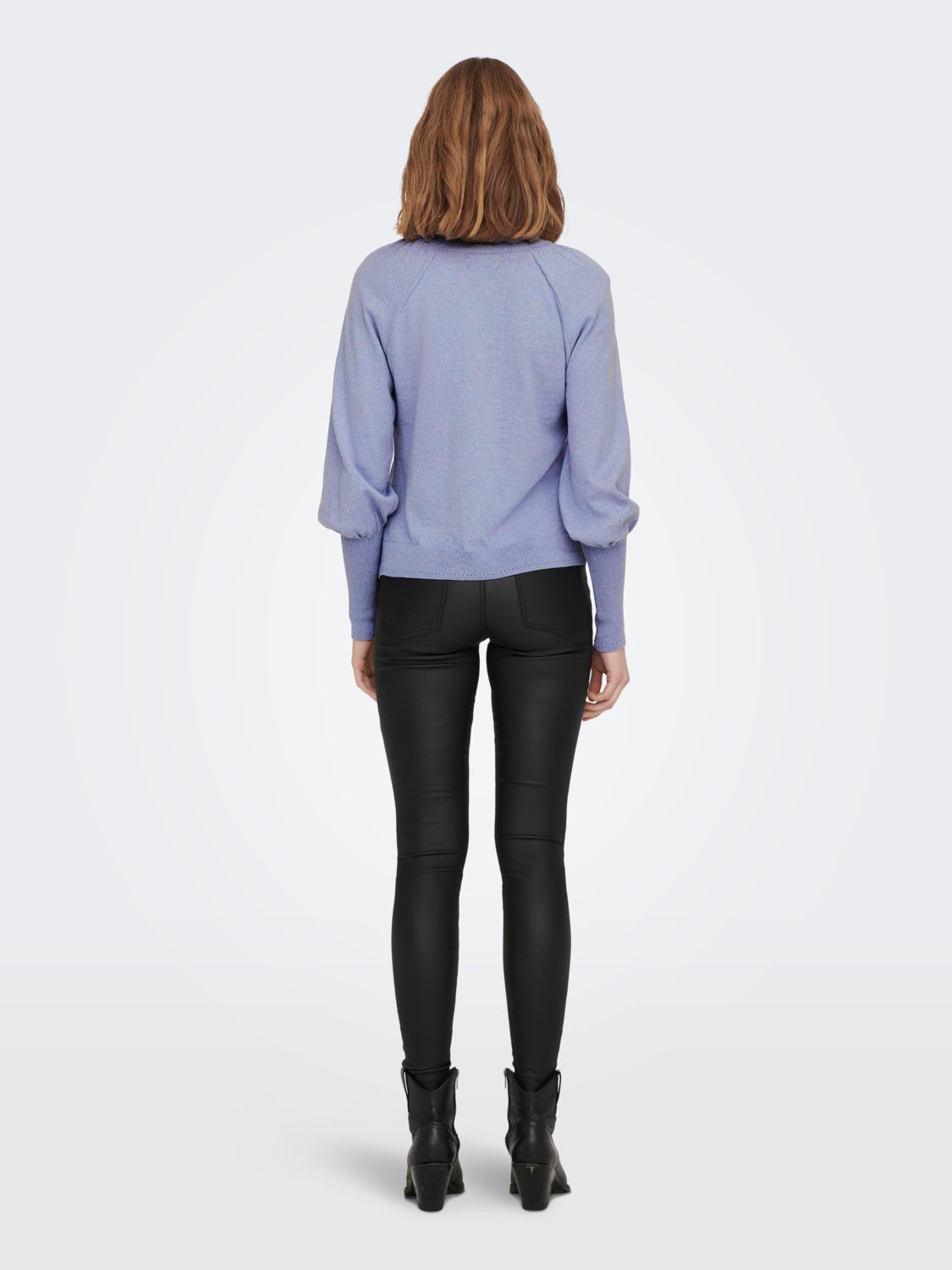 Pullover with puff sleeves