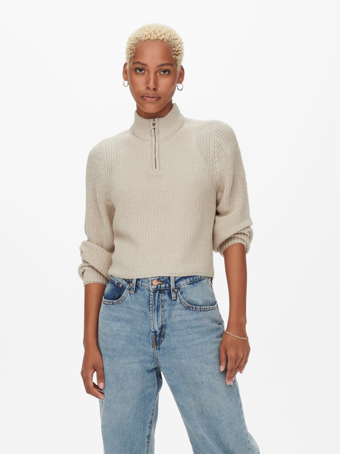 Zip Knitted Pullover