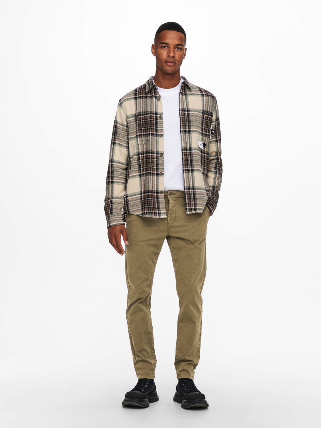 Slim fit twill chinos