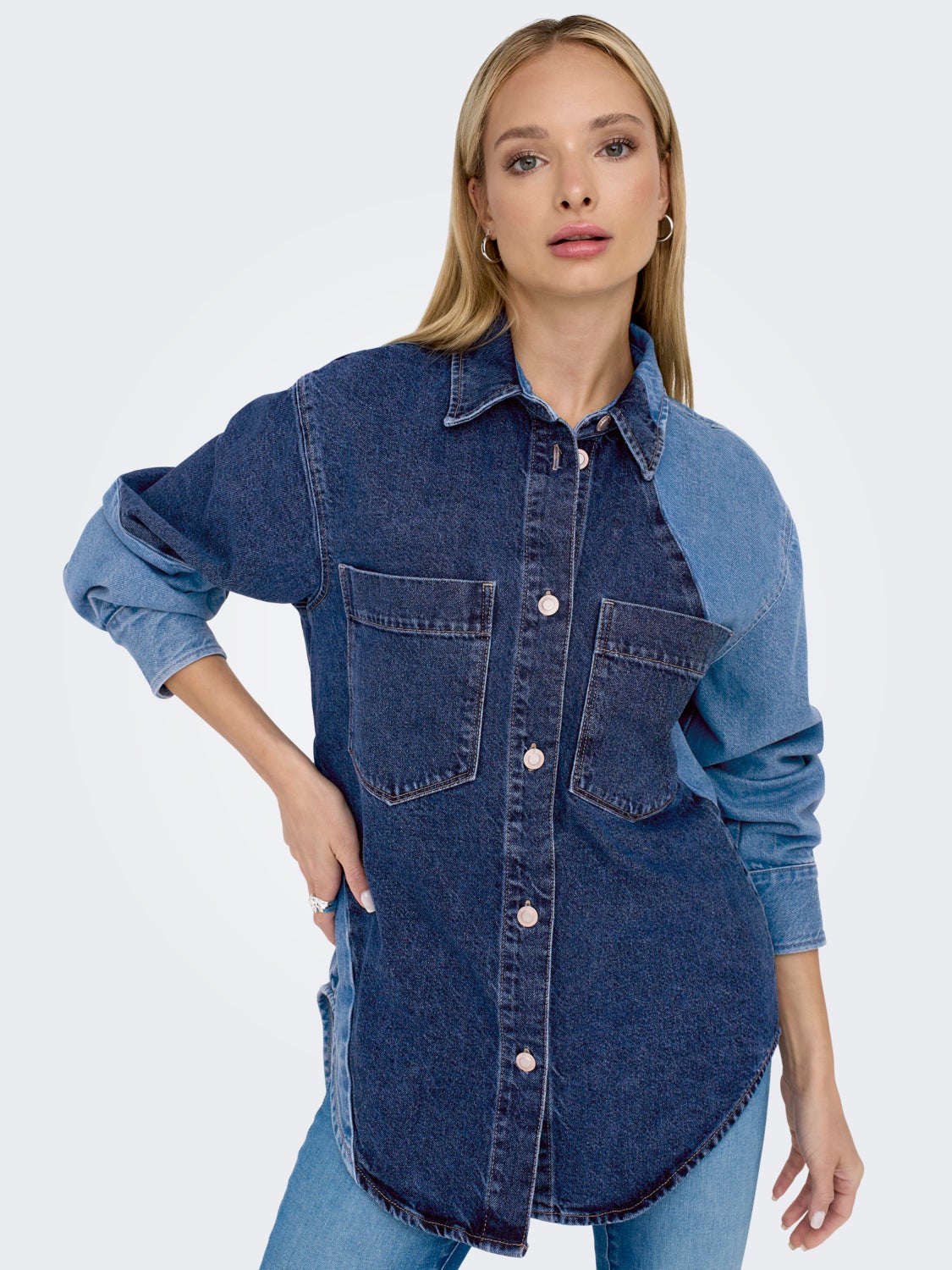 Mix denim shirt