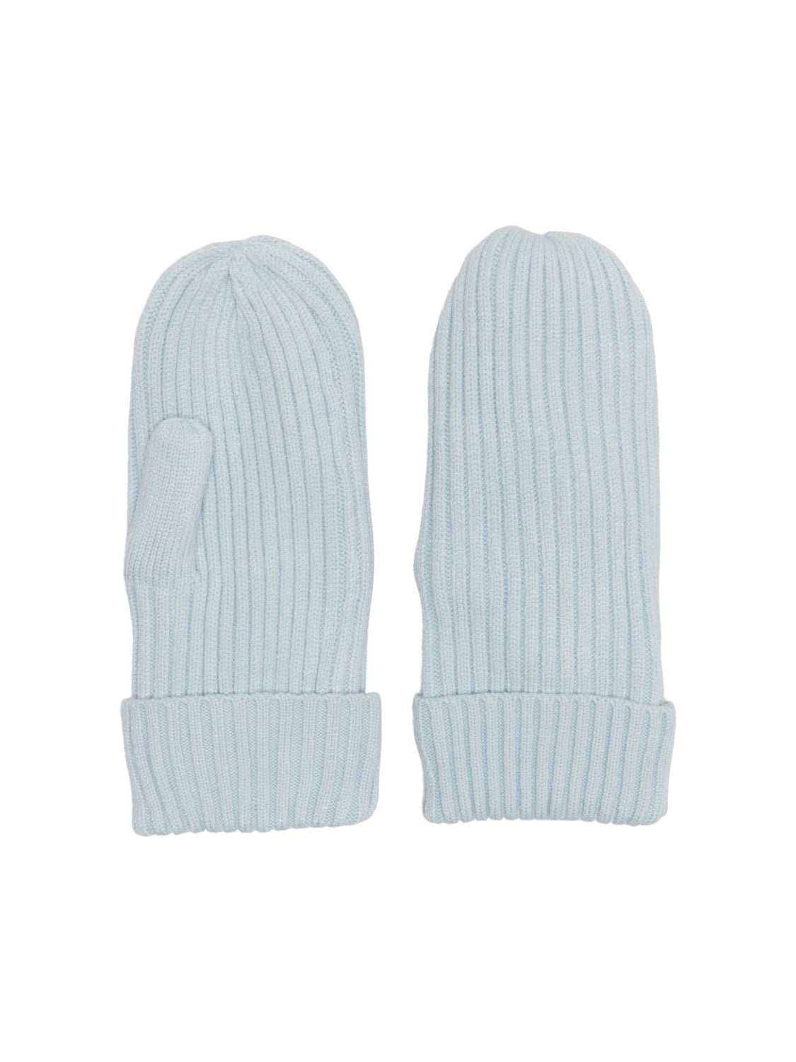 Rib knitted mittens