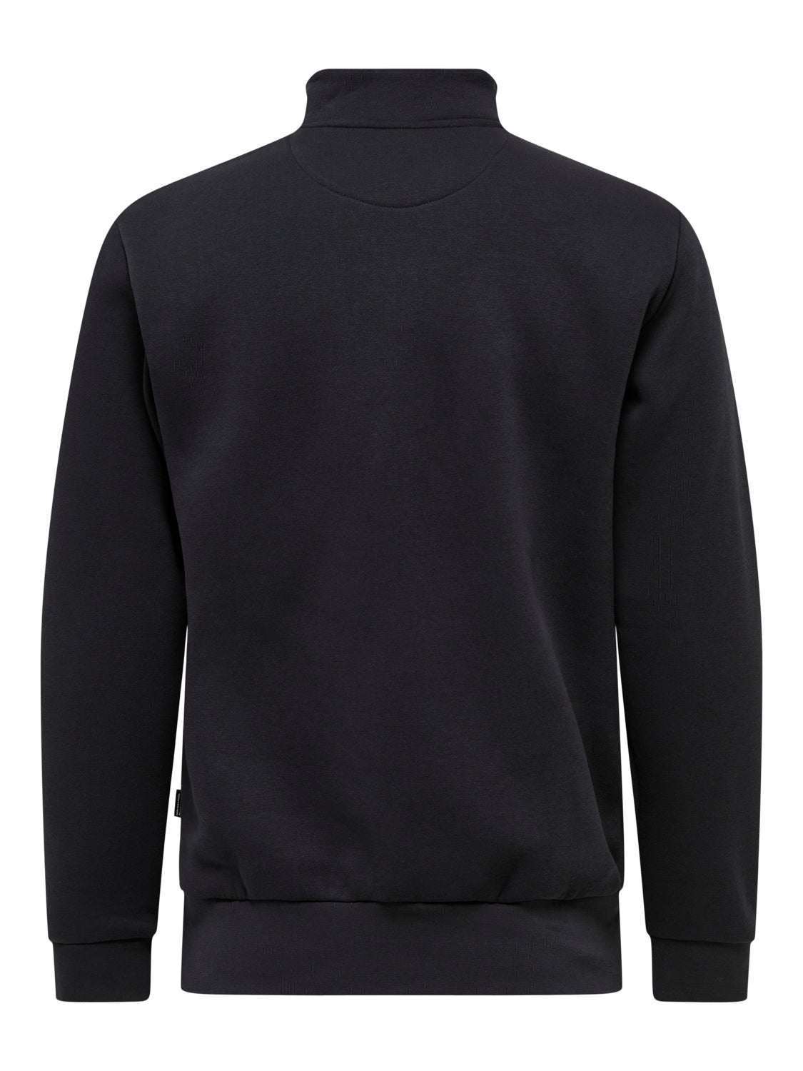 high-neck sweatshirt