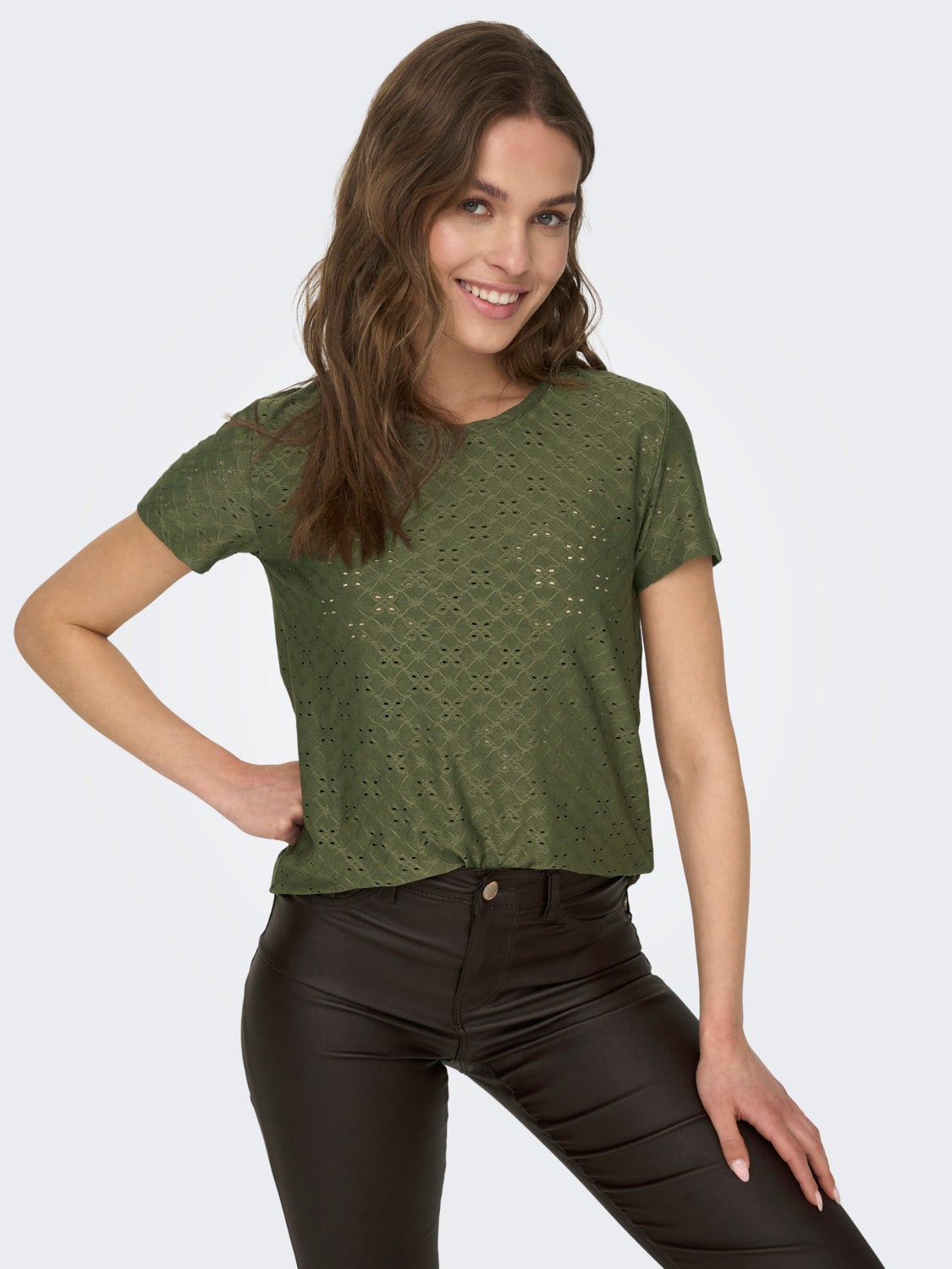 Detailed Short Sleeved Top