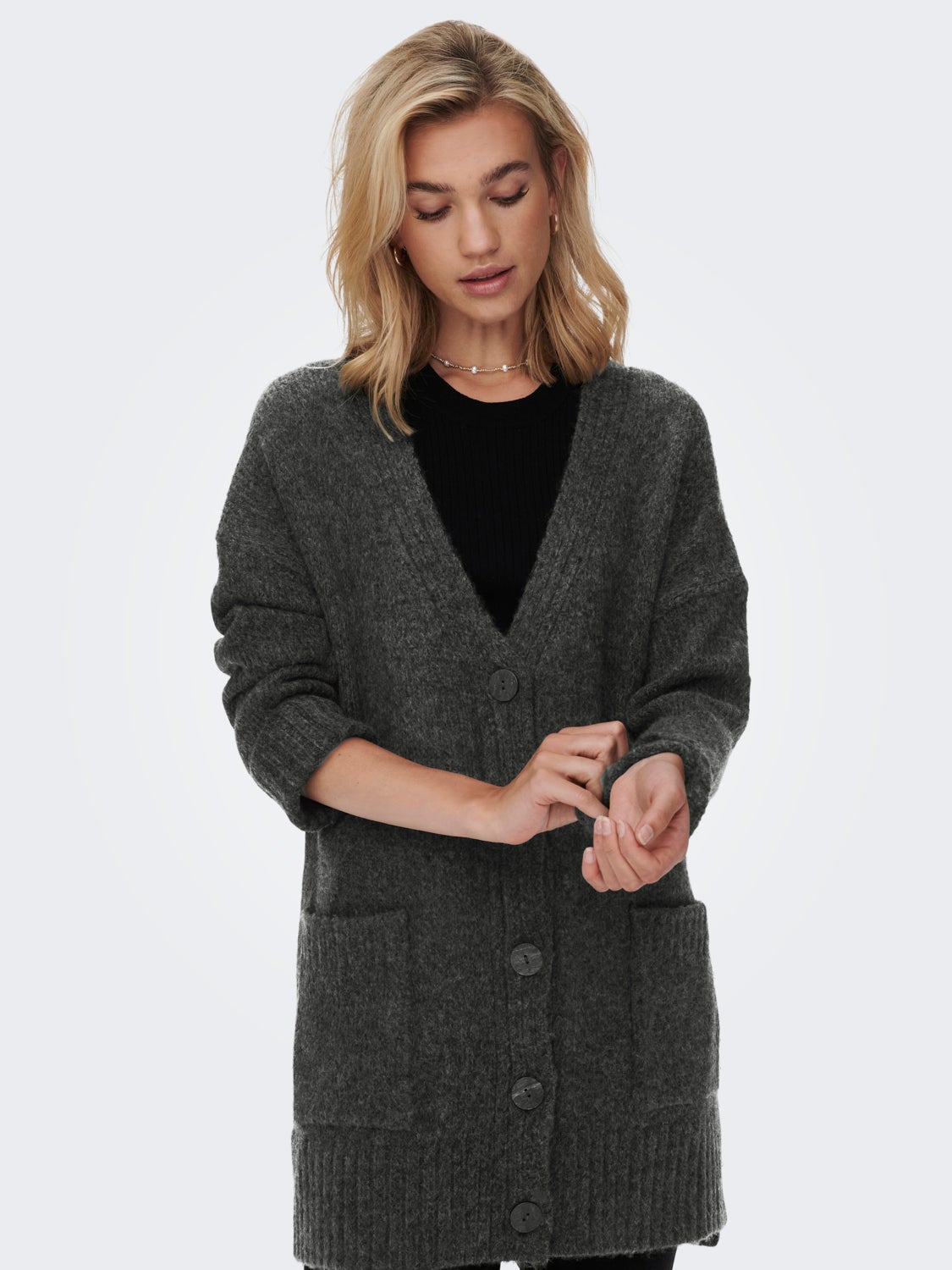 Long button Knitted Cardigan