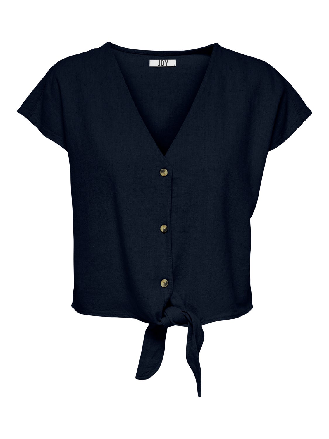 Short Sleeved Shirt With Knot Detail