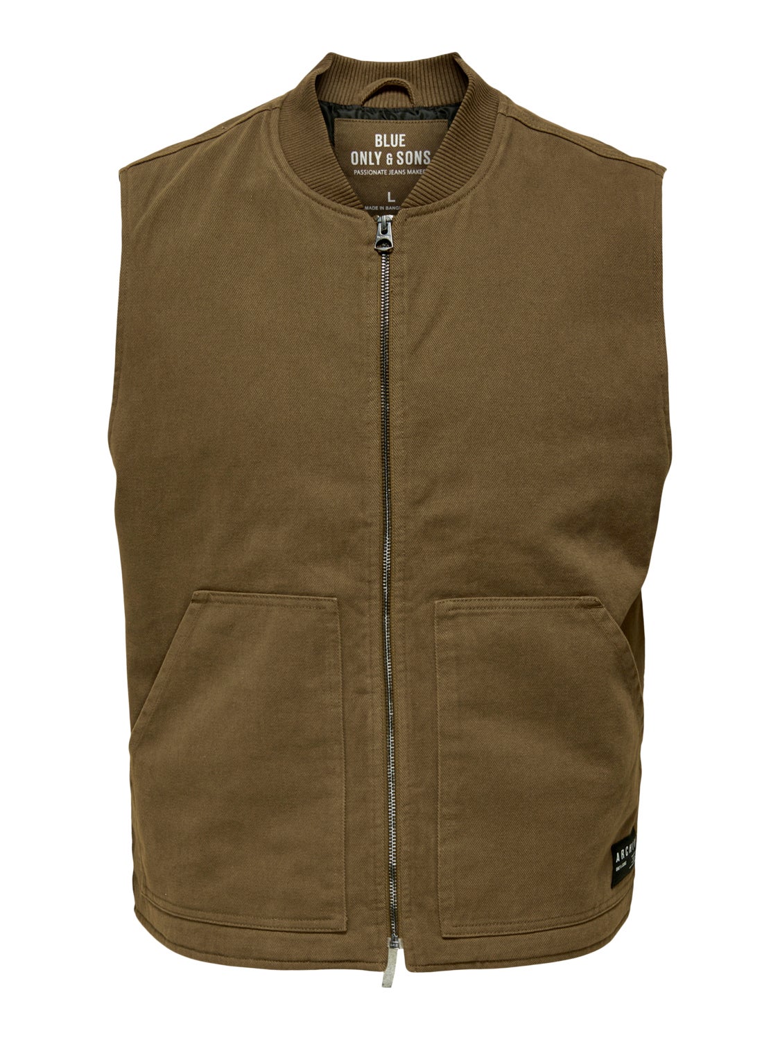 Waistcoat with zip