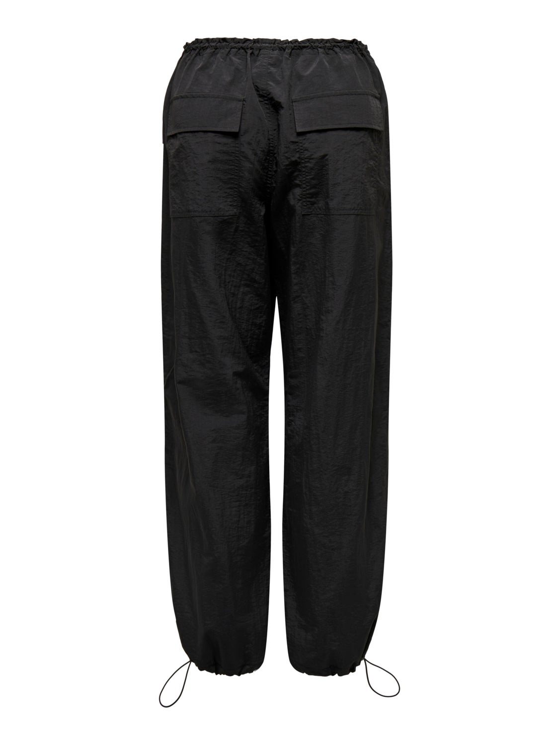 Straight fit pants with elastic waist