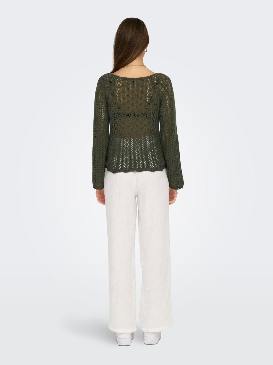 v-neck knit with ruching details