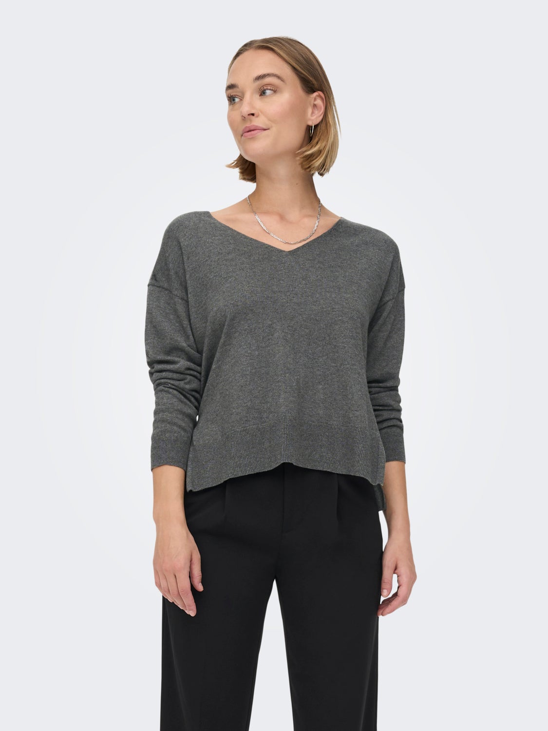 Slit detailed Knitted Pullover