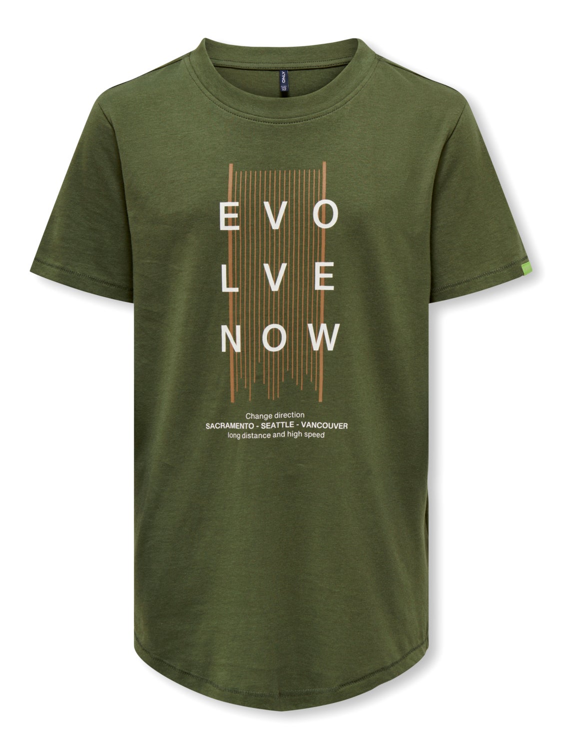 o-neck t-shirt with print