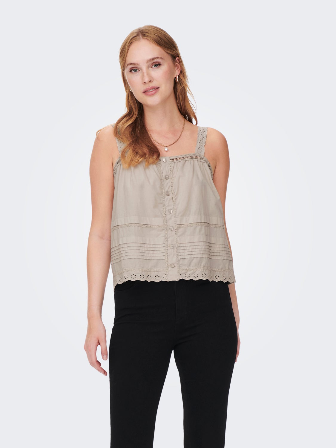 Broderie anglaise Sleeveless Top