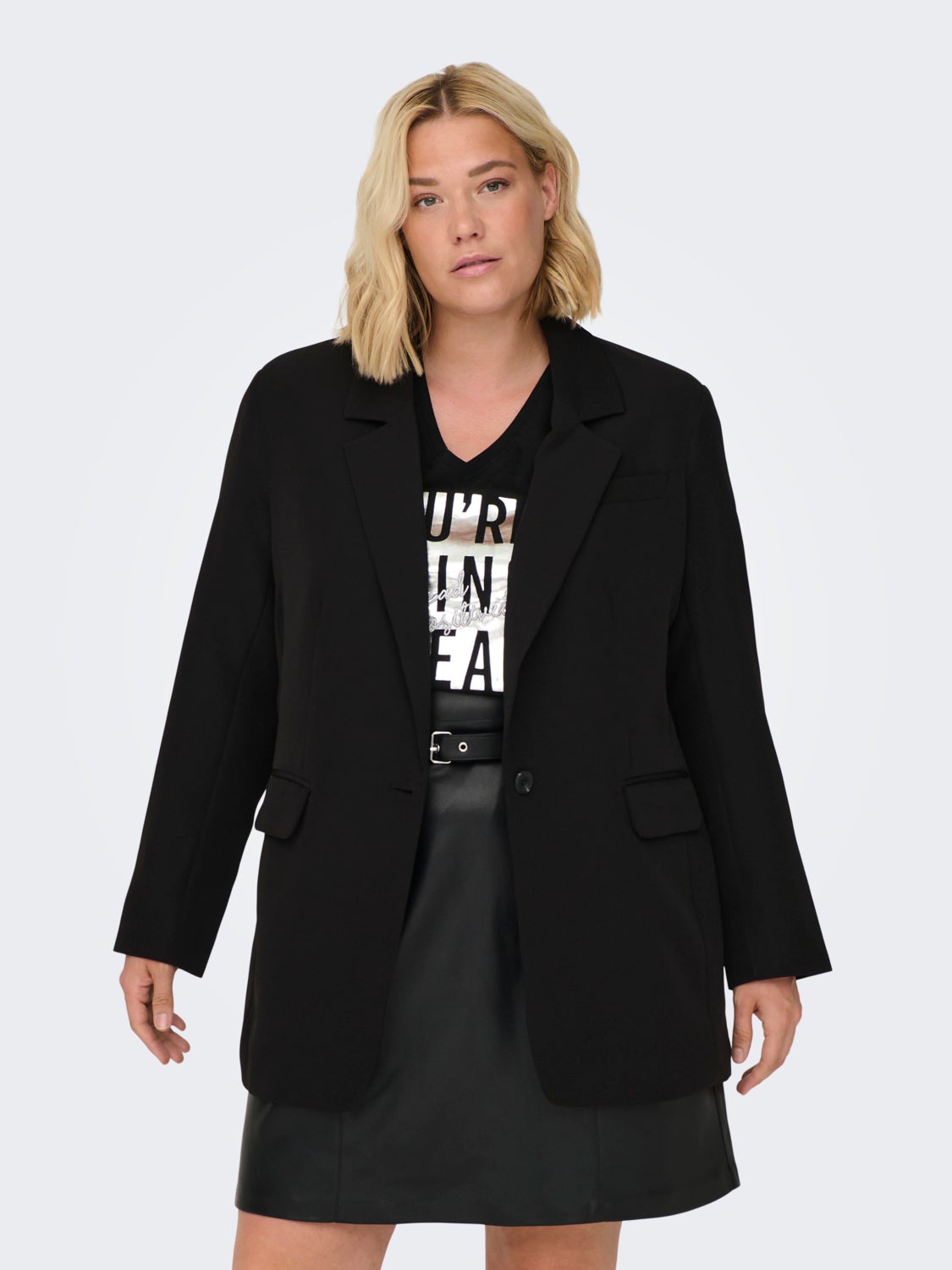Curvy oversized reverse blazer