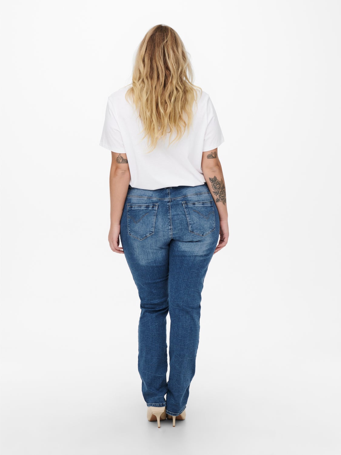 Curvy CARLaola straight fit high waisted jeans