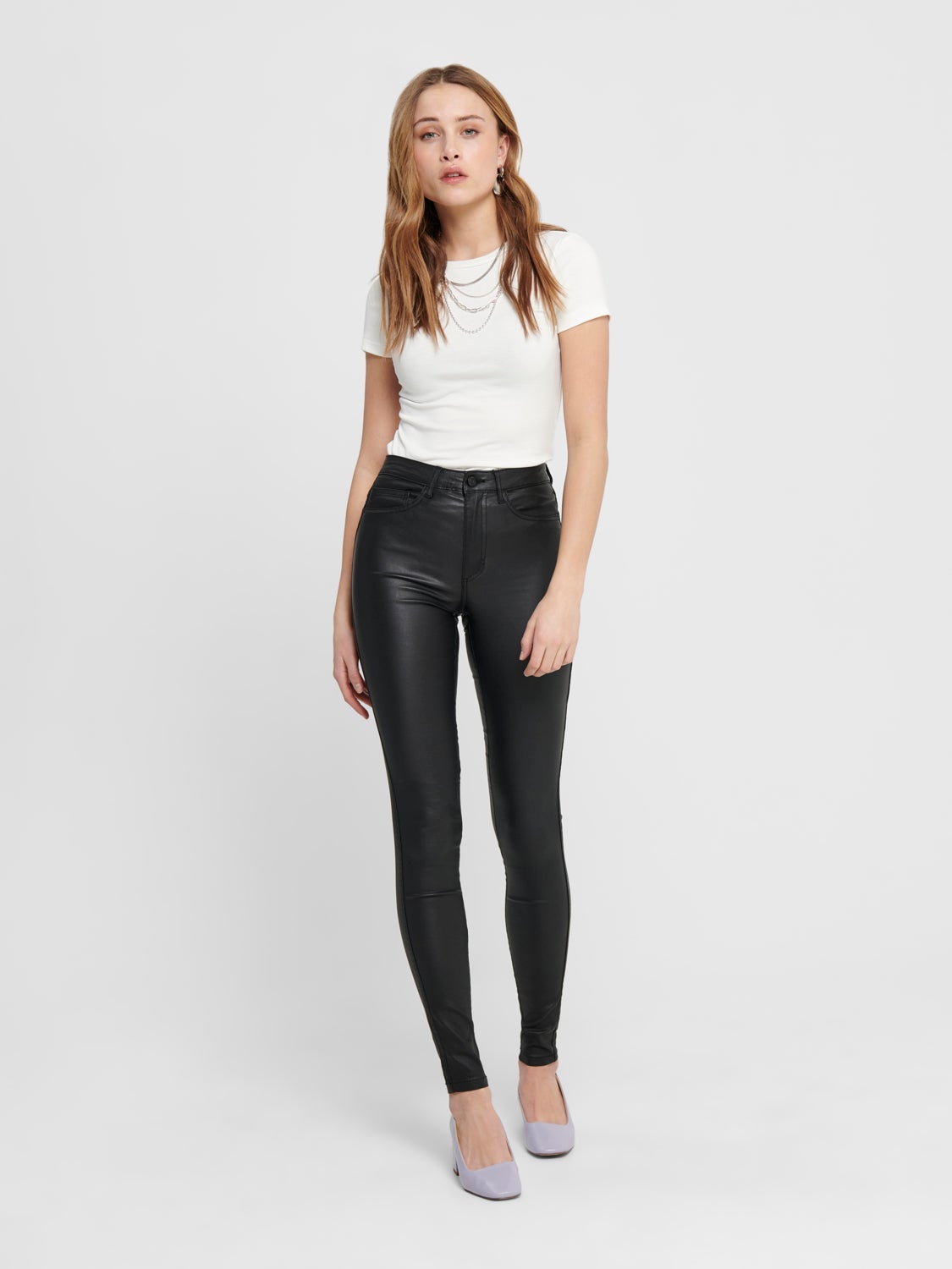 ONLRoyal hw rock coated Skinny fit jeans