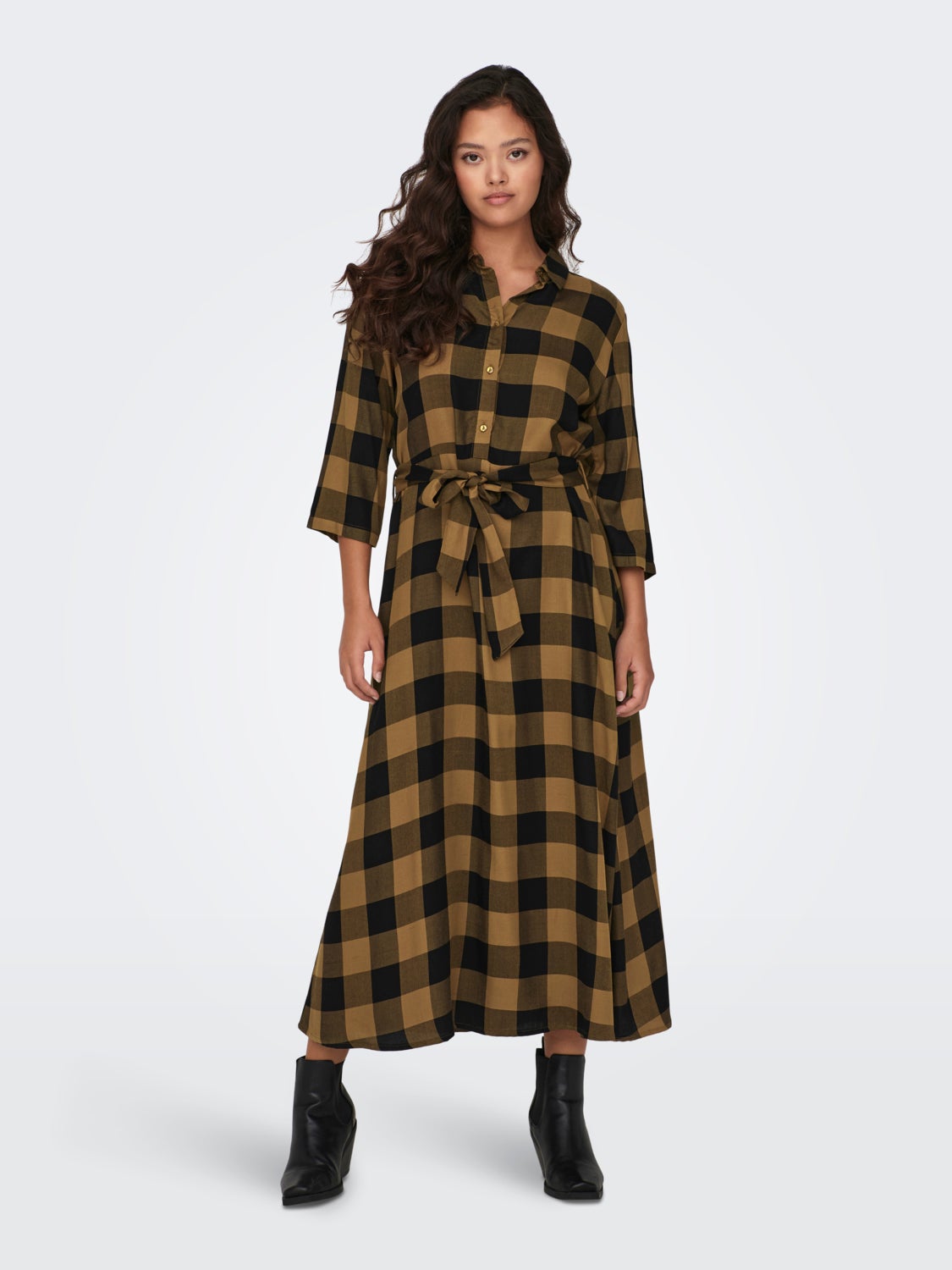 Checked Shirt dress