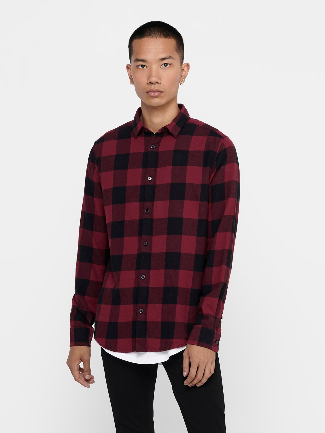 Slim fit checked shirt