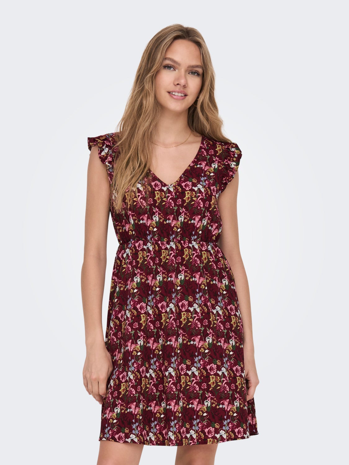 Regular Fit V-Neck Short dress