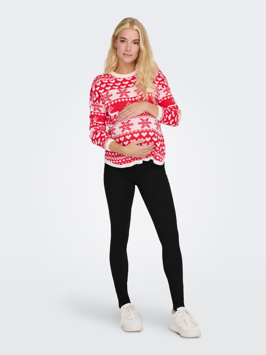 Curvy christmas knitted pullover