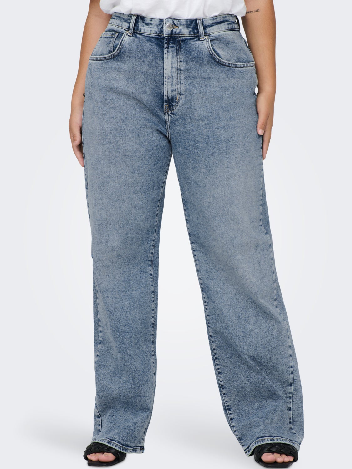 Curvy CARHope wide high waisted jeans