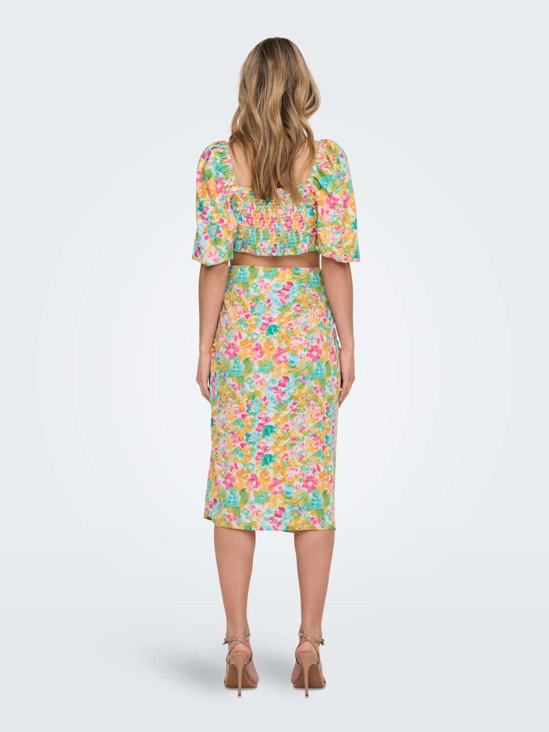 Cropped Top With Smock Detail