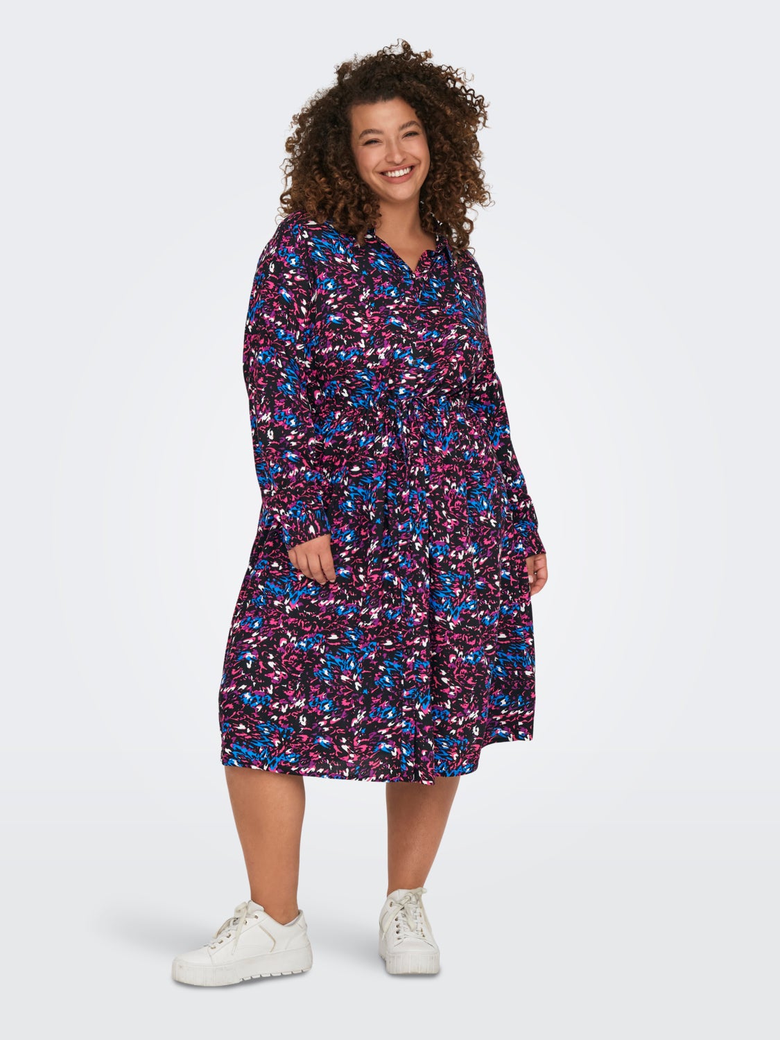 Curvy midi shirt dress