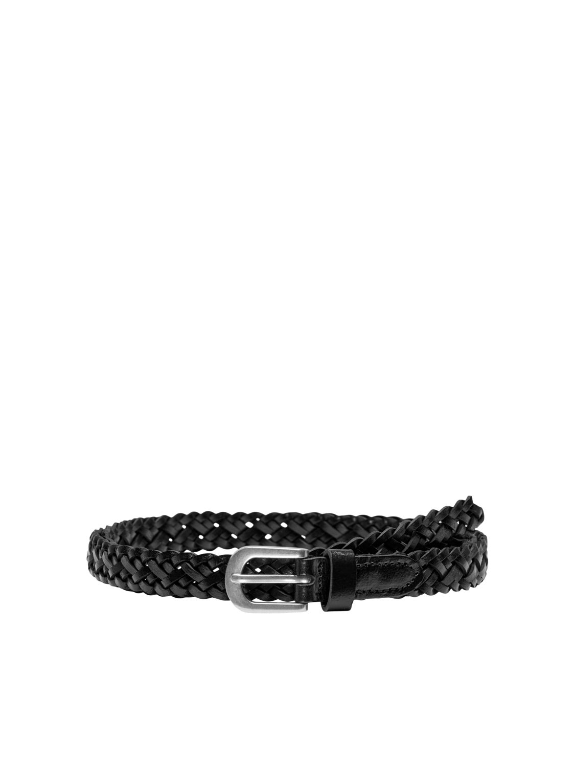 Braided leather belt
