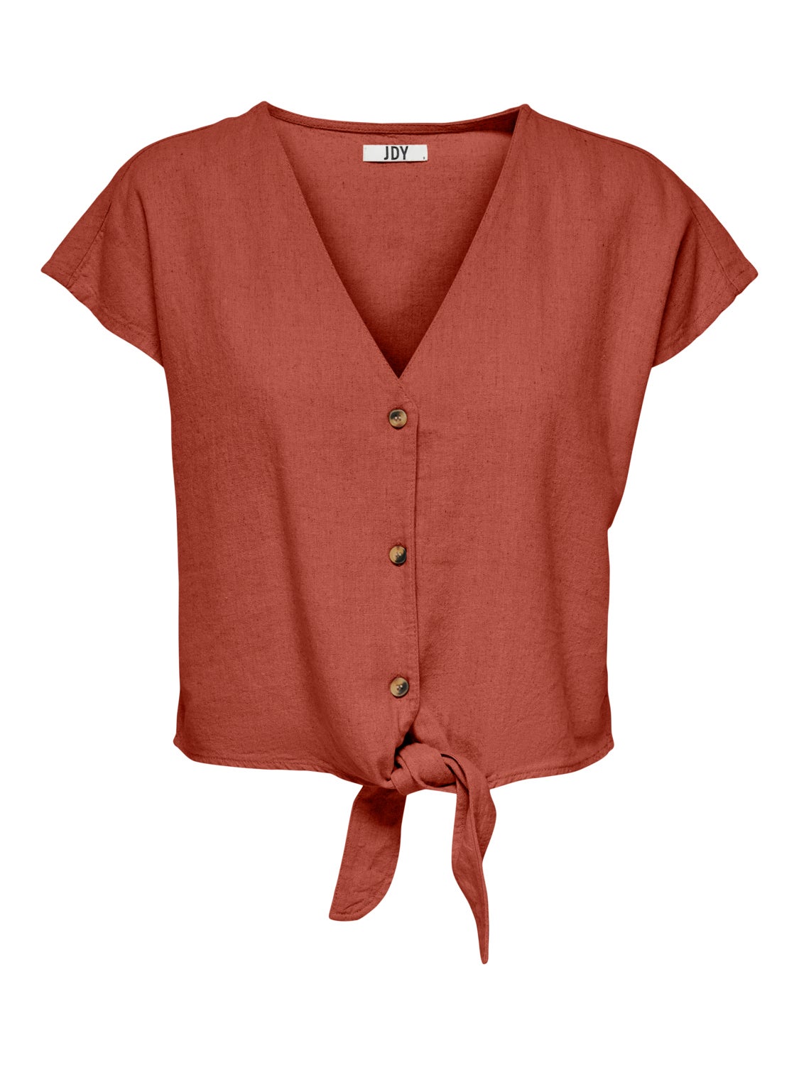Short Sleeved Shirt With Knot Detail