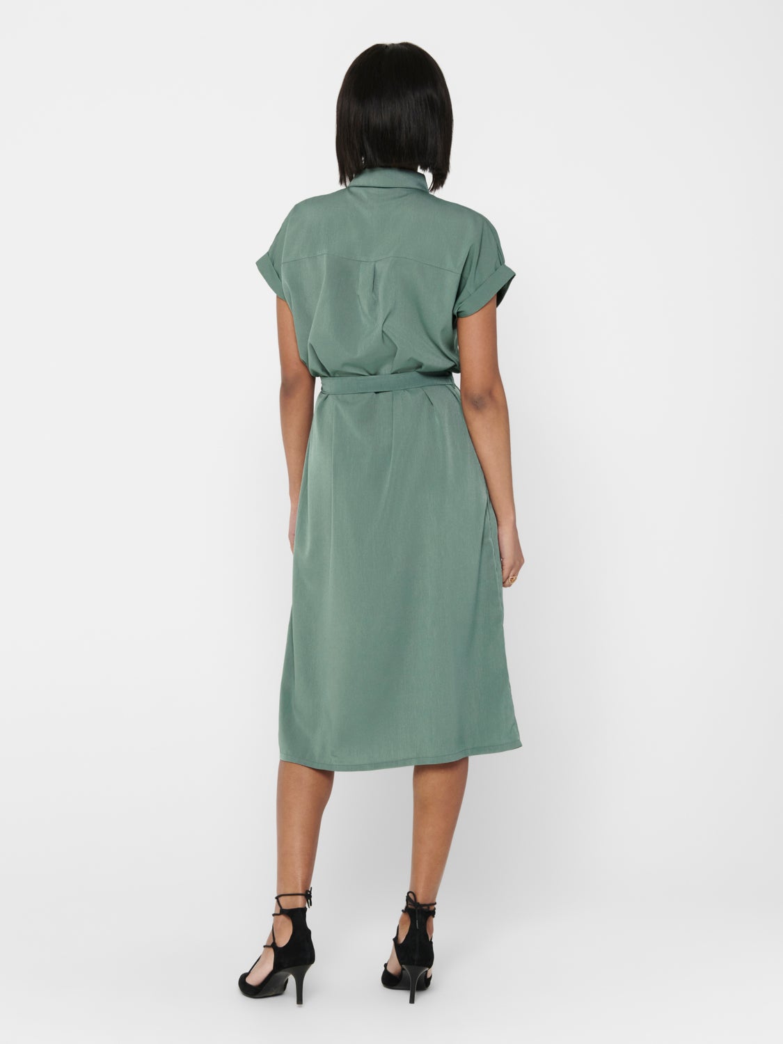 Midi Tie belt Shirt dress