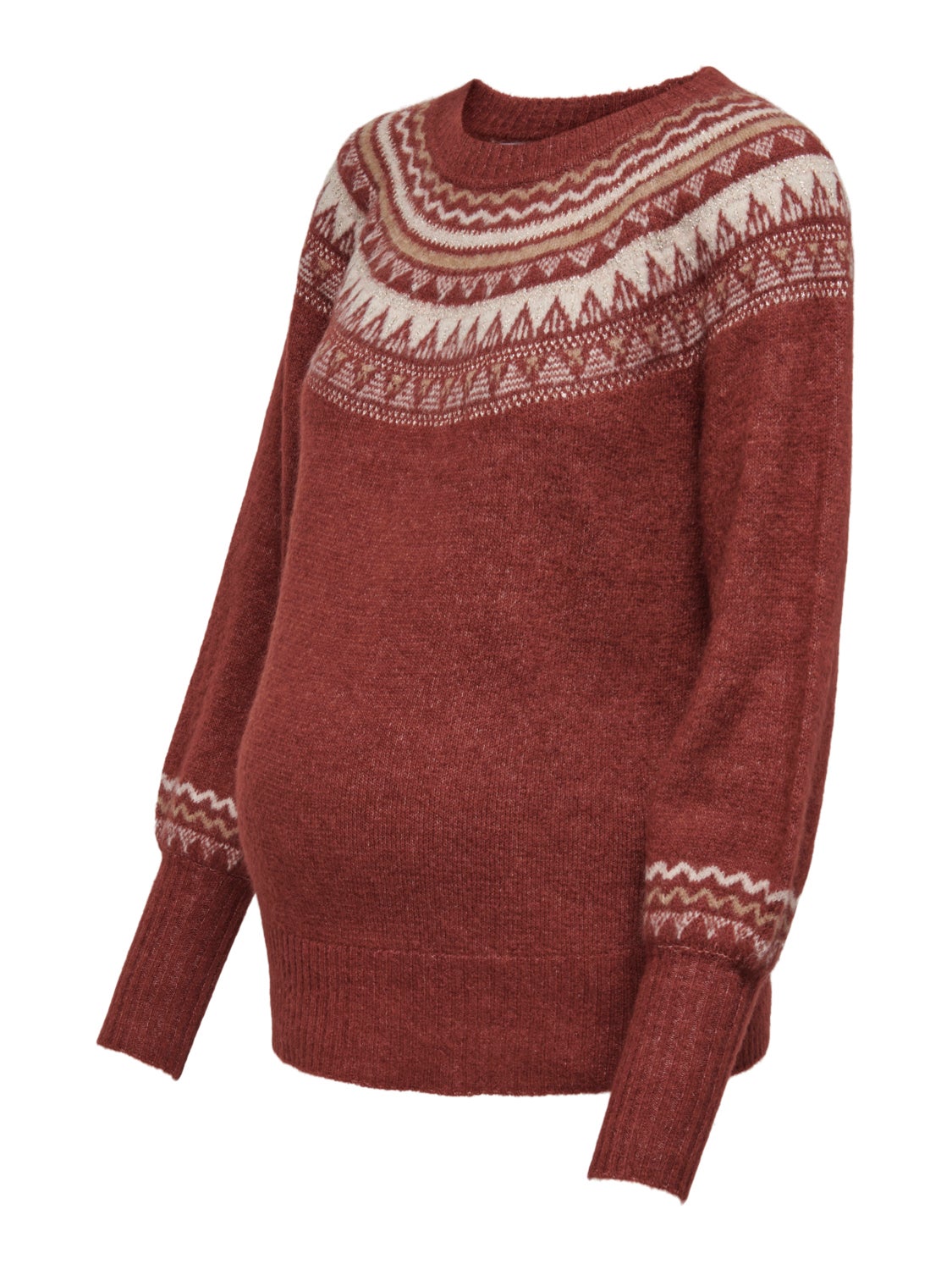 Mama Pattern Knitted Pullover