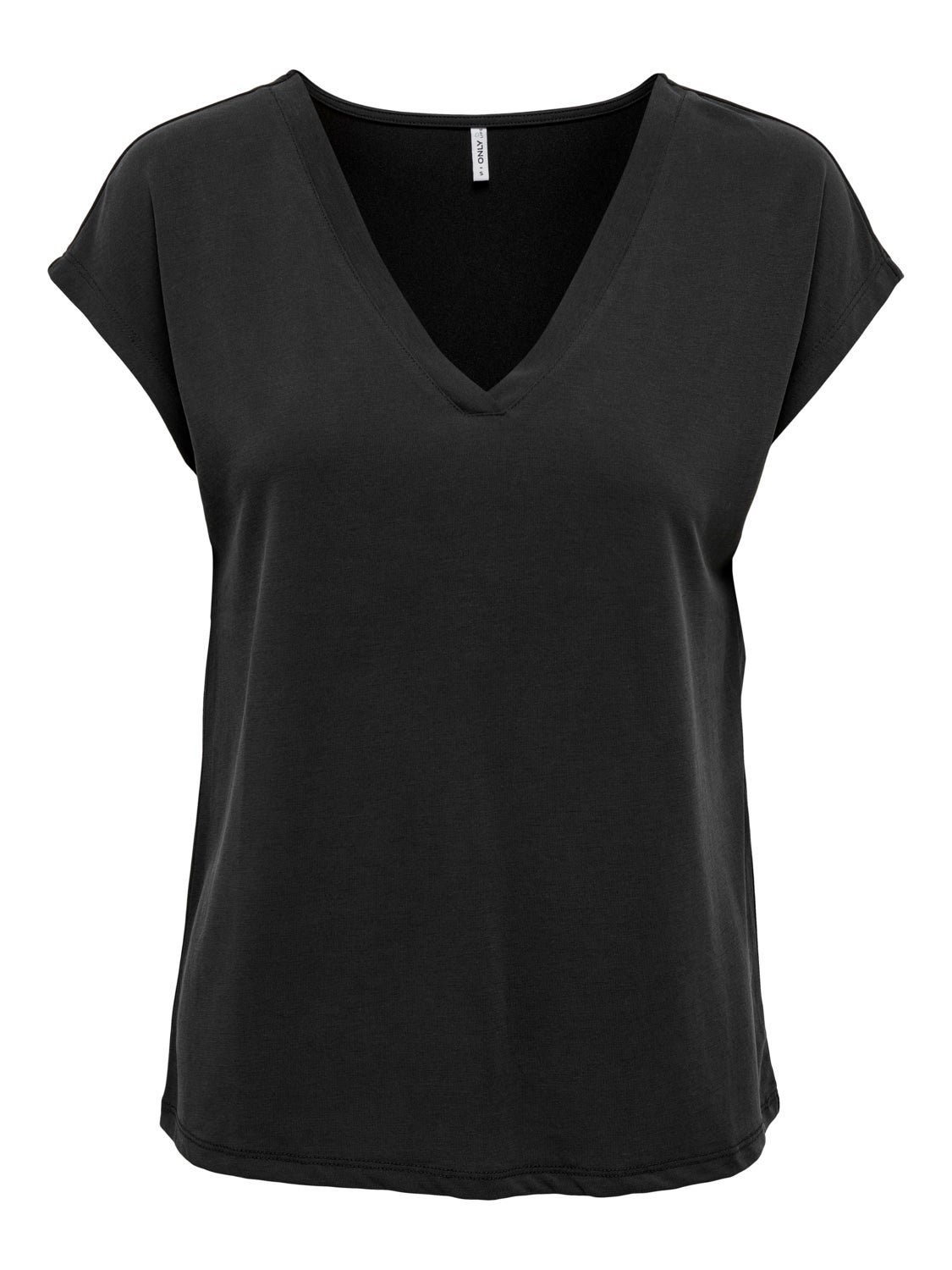 V-NECK TOP WITH SHORT SLEEVES
