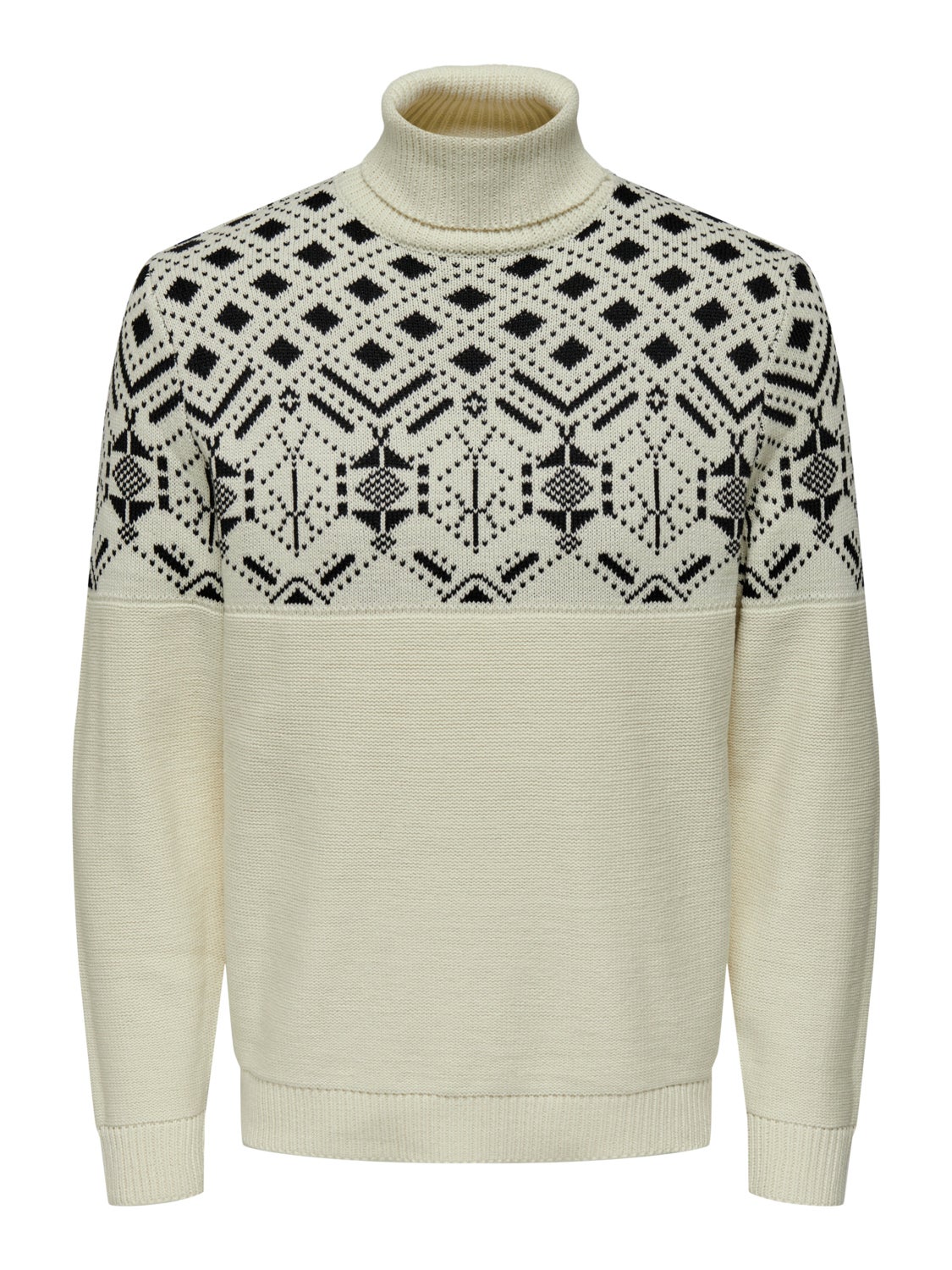 Roll neck knitted pullover