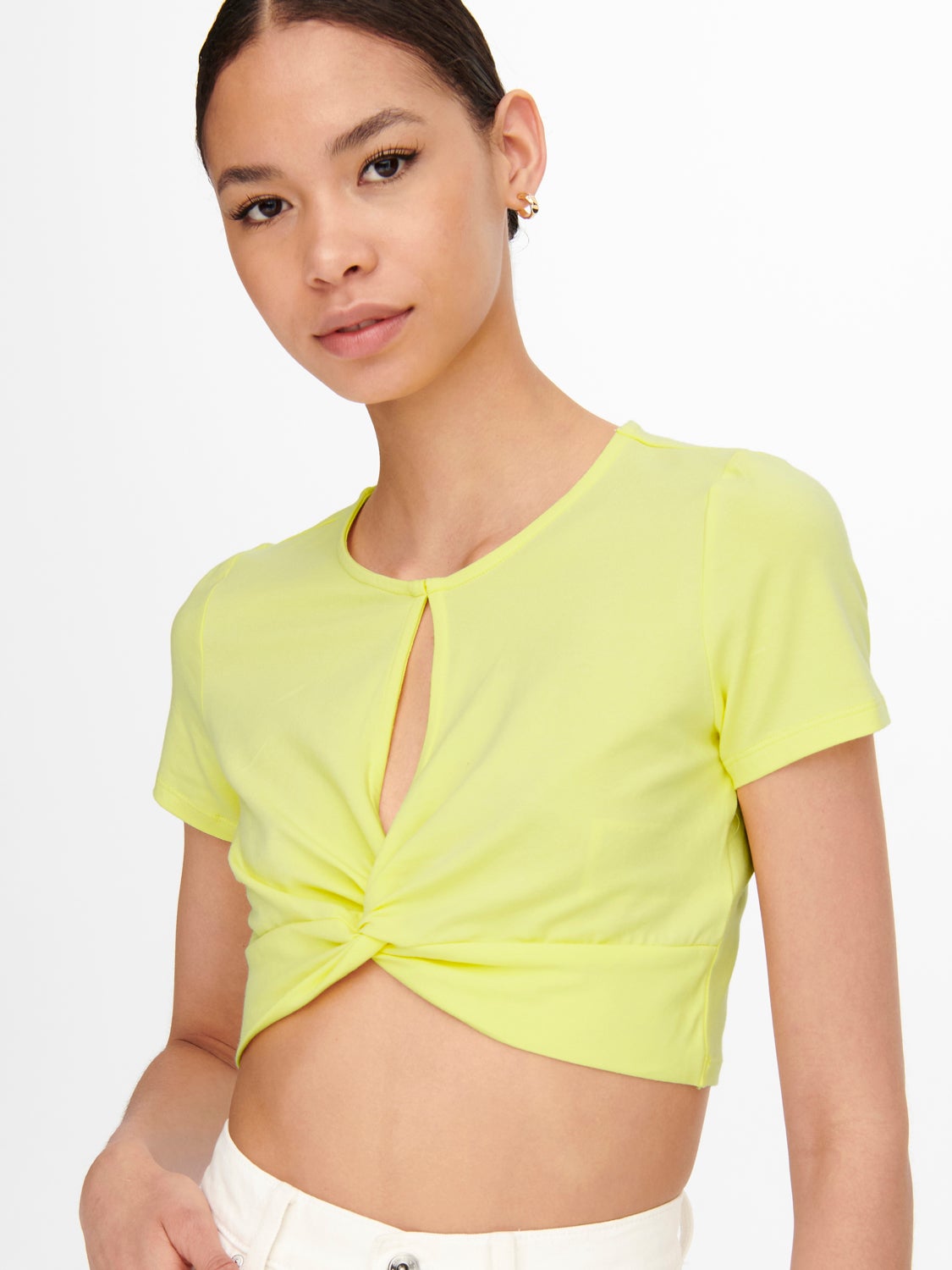 Cut out knot Short Sleeved Top