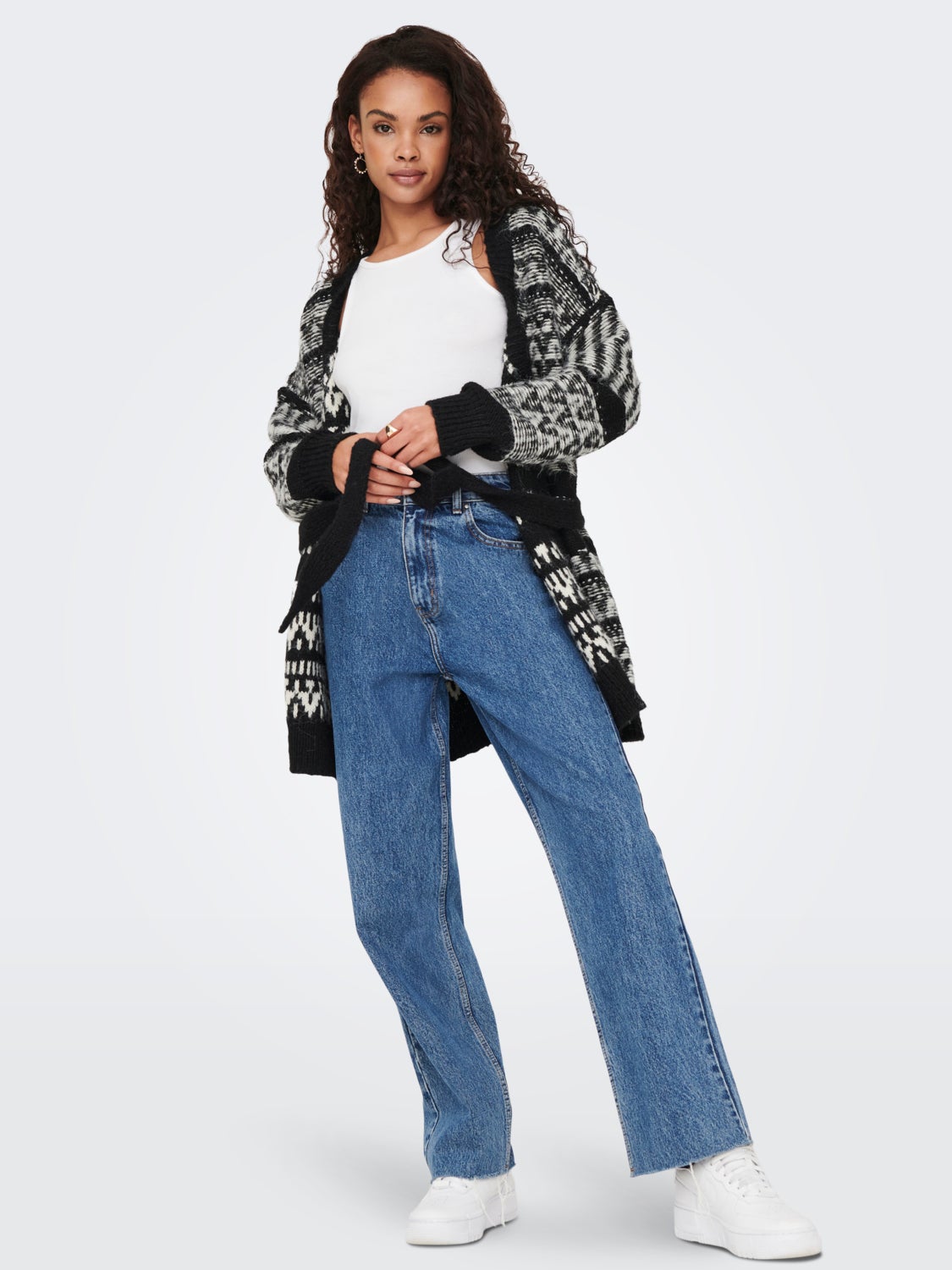 Long belted Knitted Cardigan