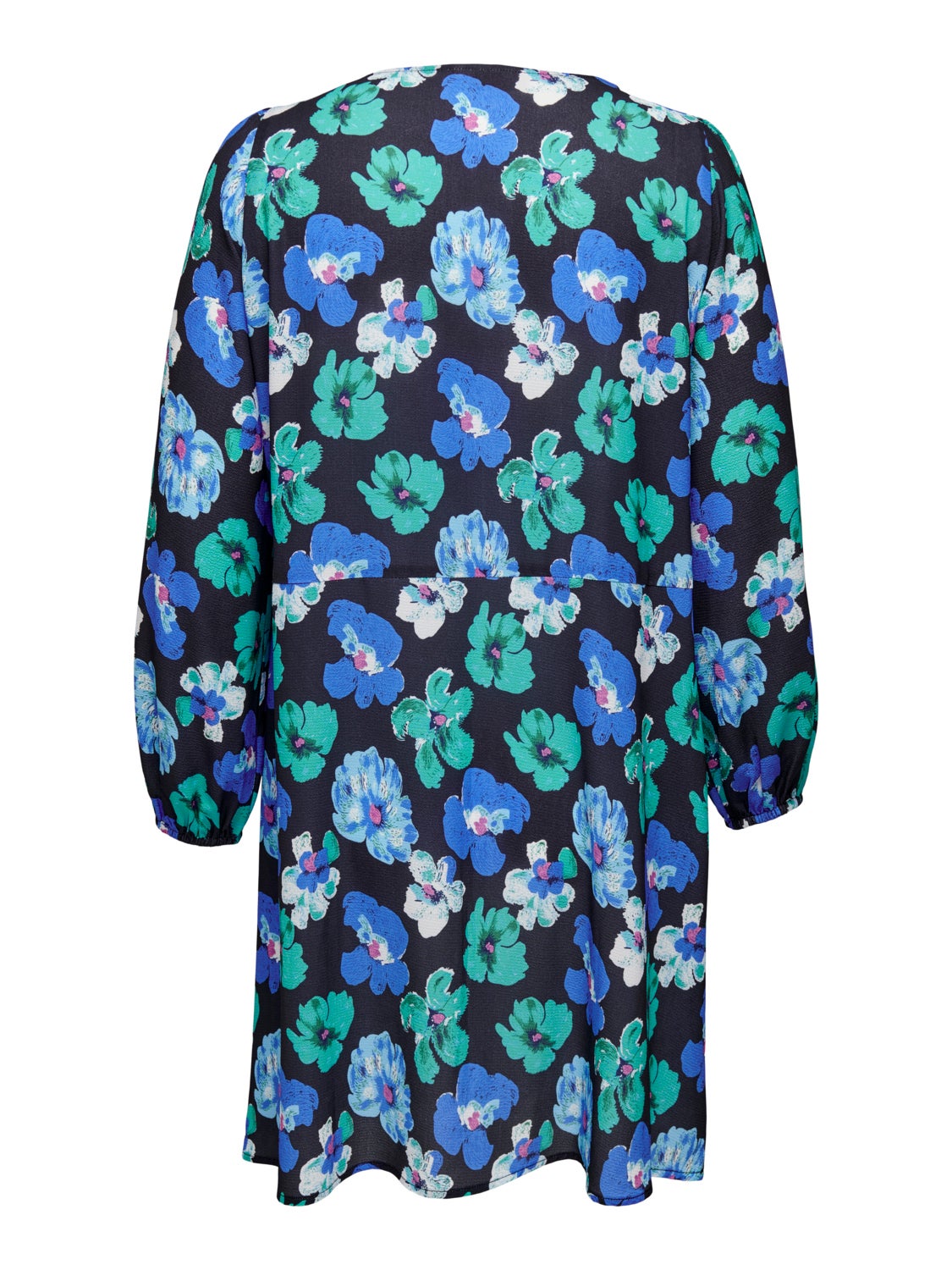 Curvy Printed Long Sleeved dress