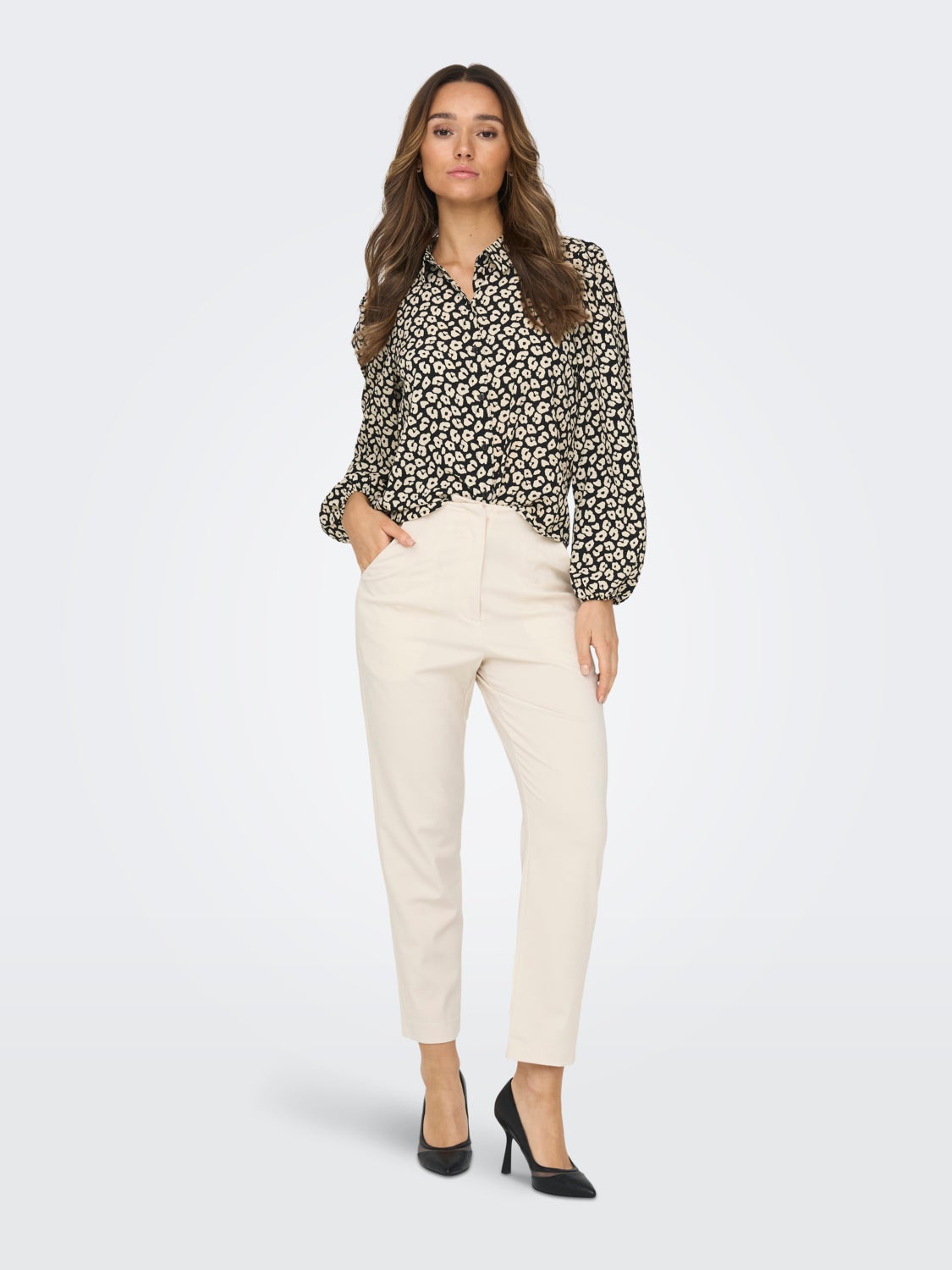 Regular fit puff sleeves shirt