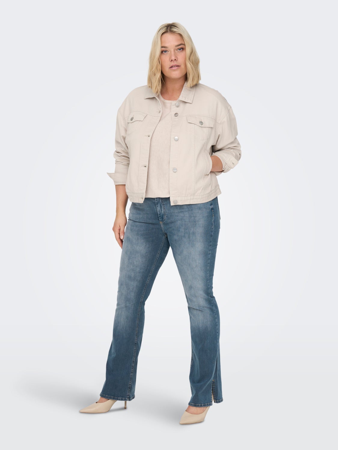 CARWILLY HW FLARED SLIT JEANS REA231