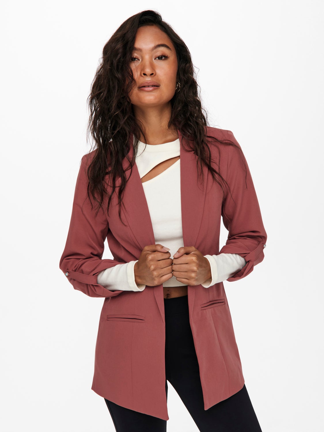 Long 3/4 sleeved blazer