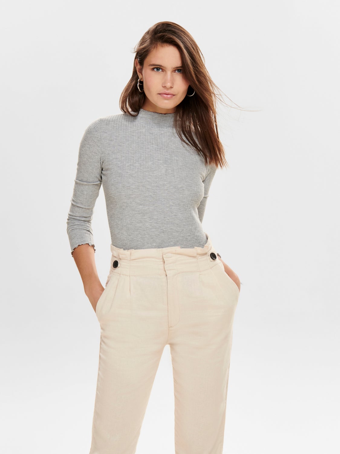 High neck Long Sleeved Top