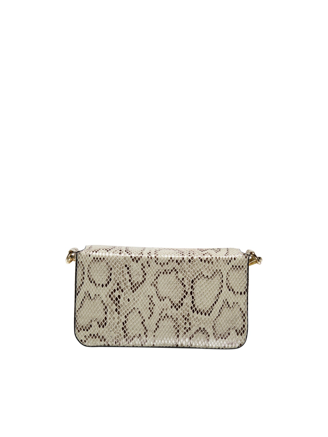 Faux snakeskin crossbody bag